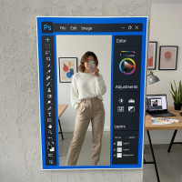 Зеркало c принтом Photoshop( Фотошоп) для селфи и фотозоны