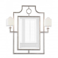 Настенное зеркало с бра Эван Серебро 